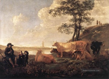  Maler Werke - Landschaft in der Nähe von Rhenen Landschaftsmaler Aelbert Cuyp